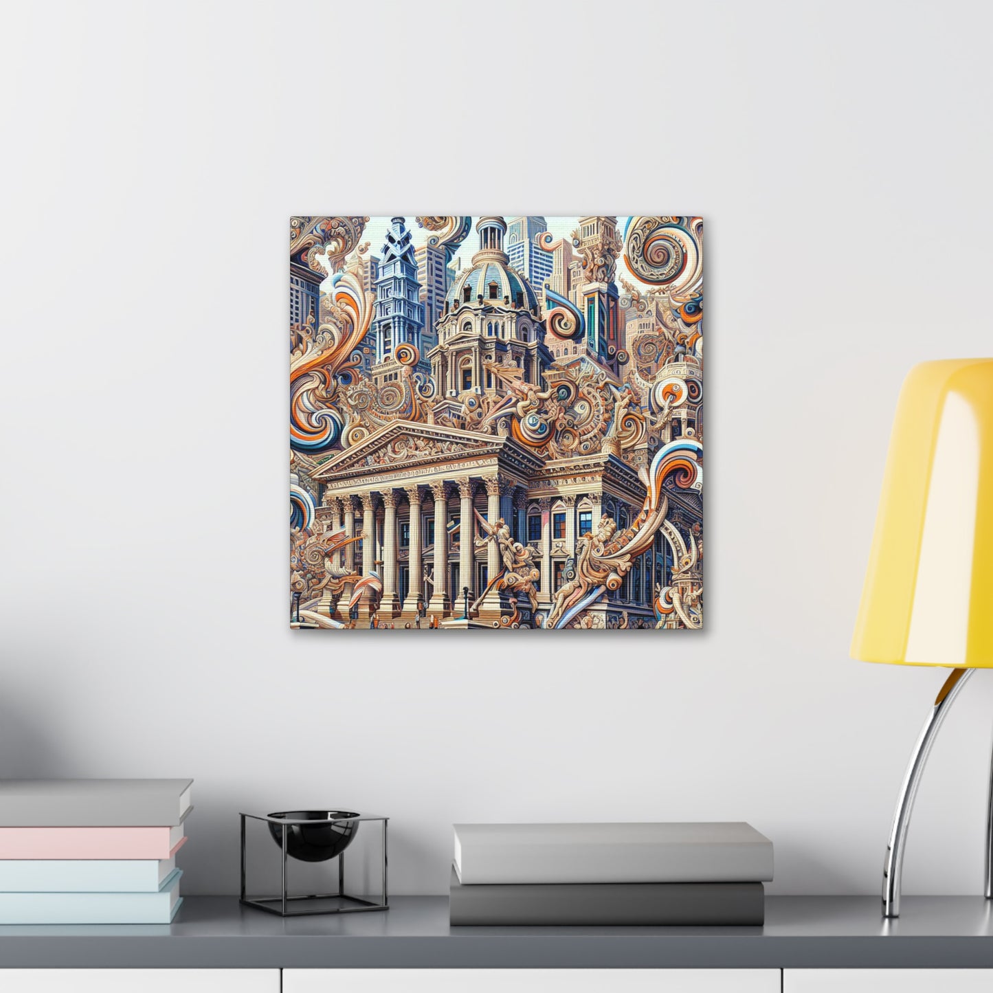 "Romantic City Transcendence" - Canvas