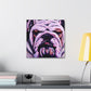 "Engrossed English Bulldog" - Canvas