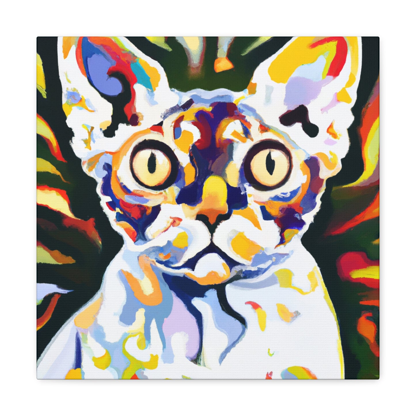 Devon Rex in Bloom - Canvas