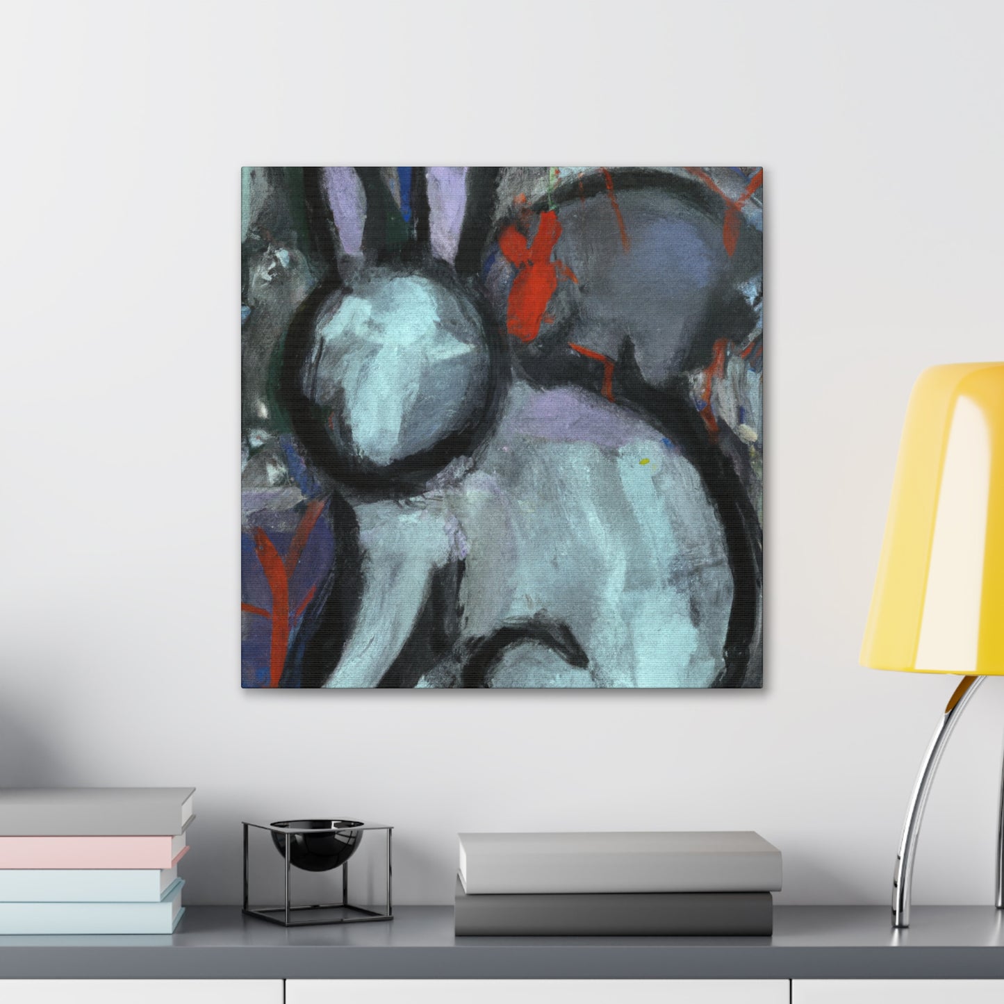 Rabbit in Bold Colors - Canvas