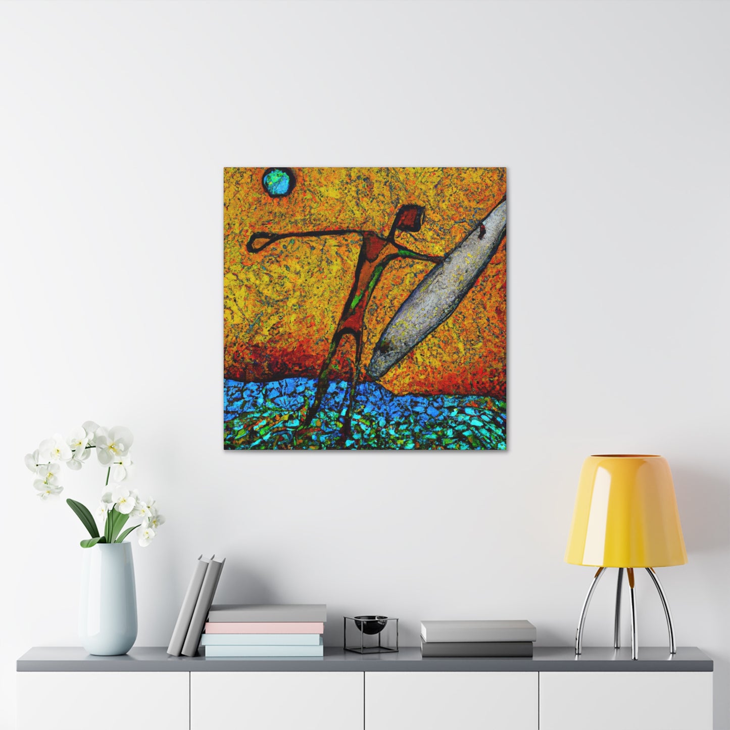 Surfers on the Beach - Canvas