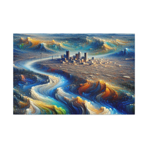 Golden River Shimmer - Canvas