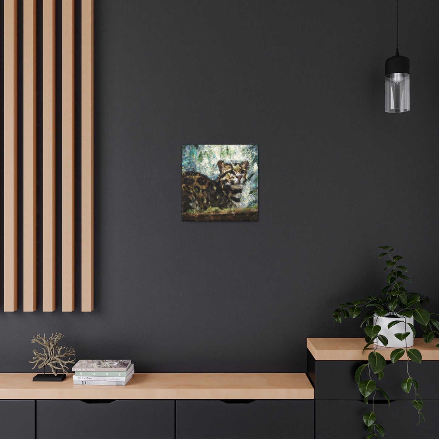 Lone Clouded Leopard - Canvas