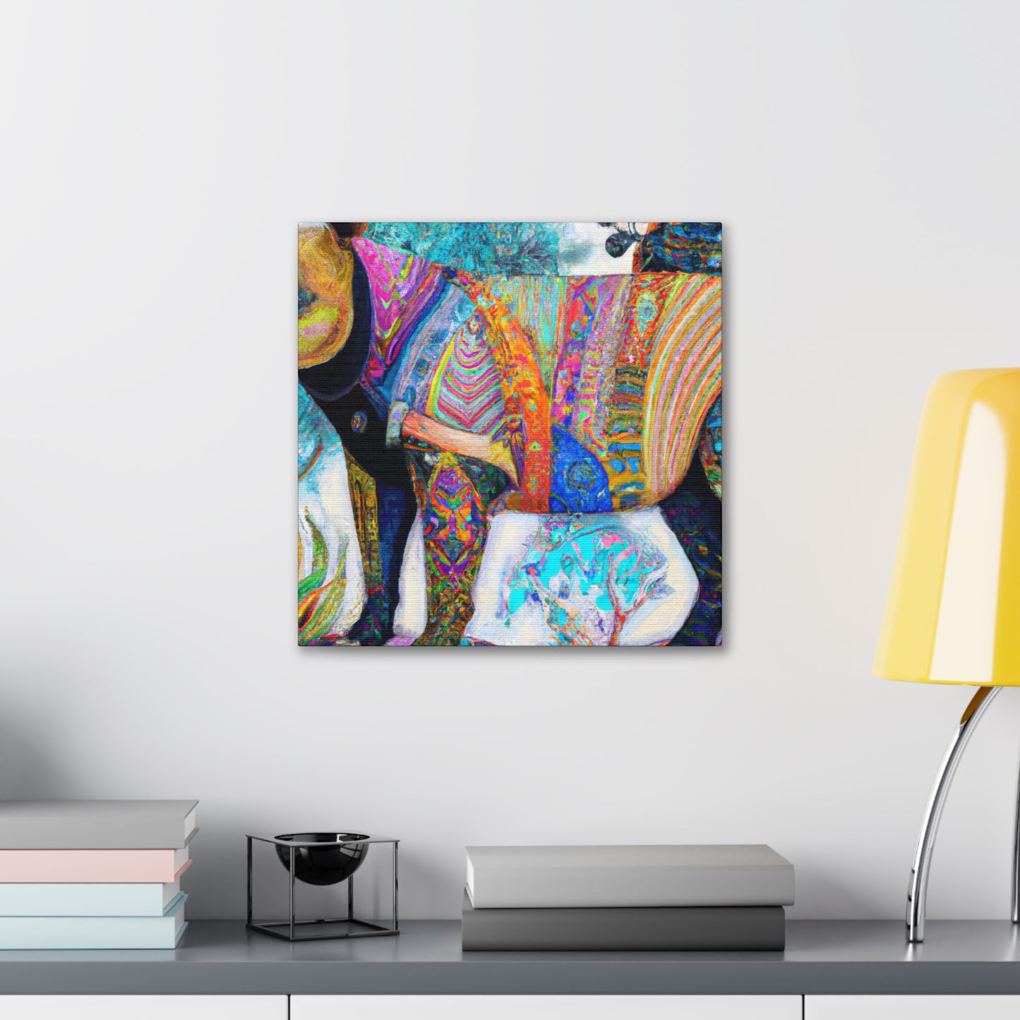 "Tapir in Primitive Hues" - Canvas