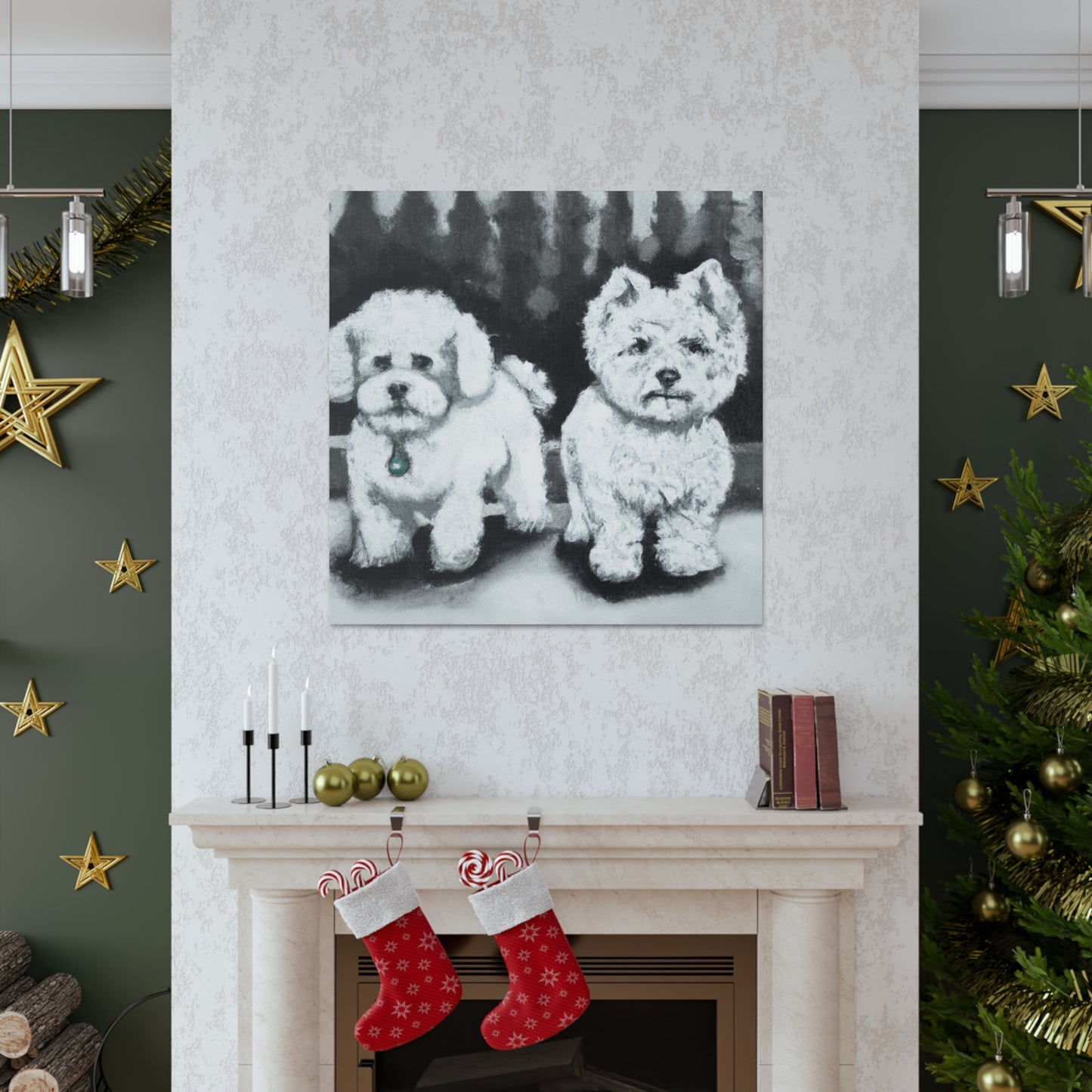 Sculpted Bichon Frise - Canvas