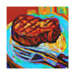 Grilled Steak Fauvism - Canvas