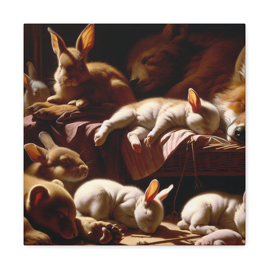 "Slumbering Harmony: Pastoral Tranquility" - Canvas