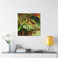 "Green Iguana Solitude" - Canvas