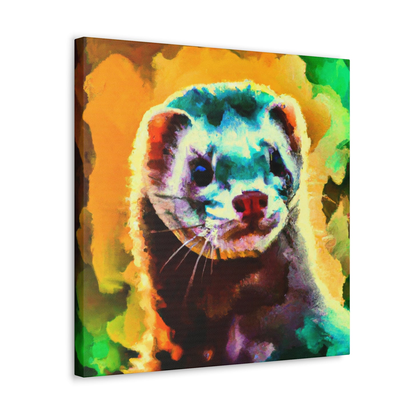 Ferret in Wonderland. - Canvas