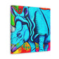 "Rhinoceros of India" - Canvas