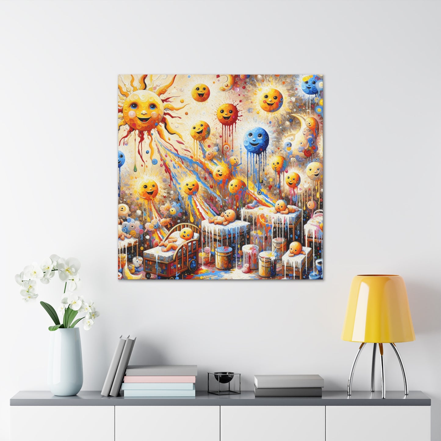 Radiant Celestial Smiles - Canvas