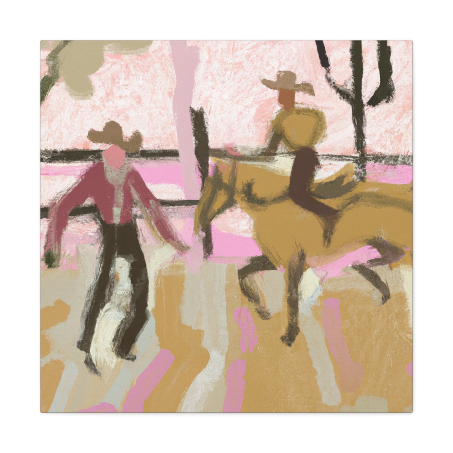 Rodeo in Impressionism - Canvas