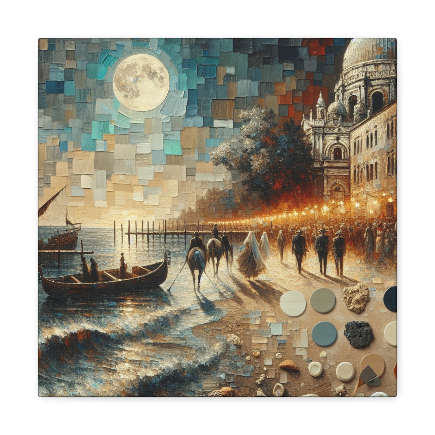 "Luminous Shore Revelry" - Canvas