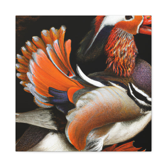 "Mandarin Duck at Dawn" - Canvas