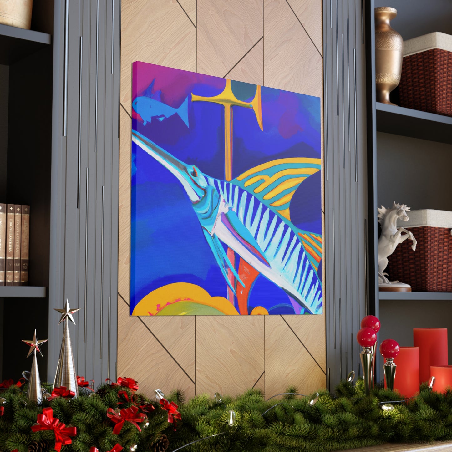 "Swordfish in Art Deco" - Canvas