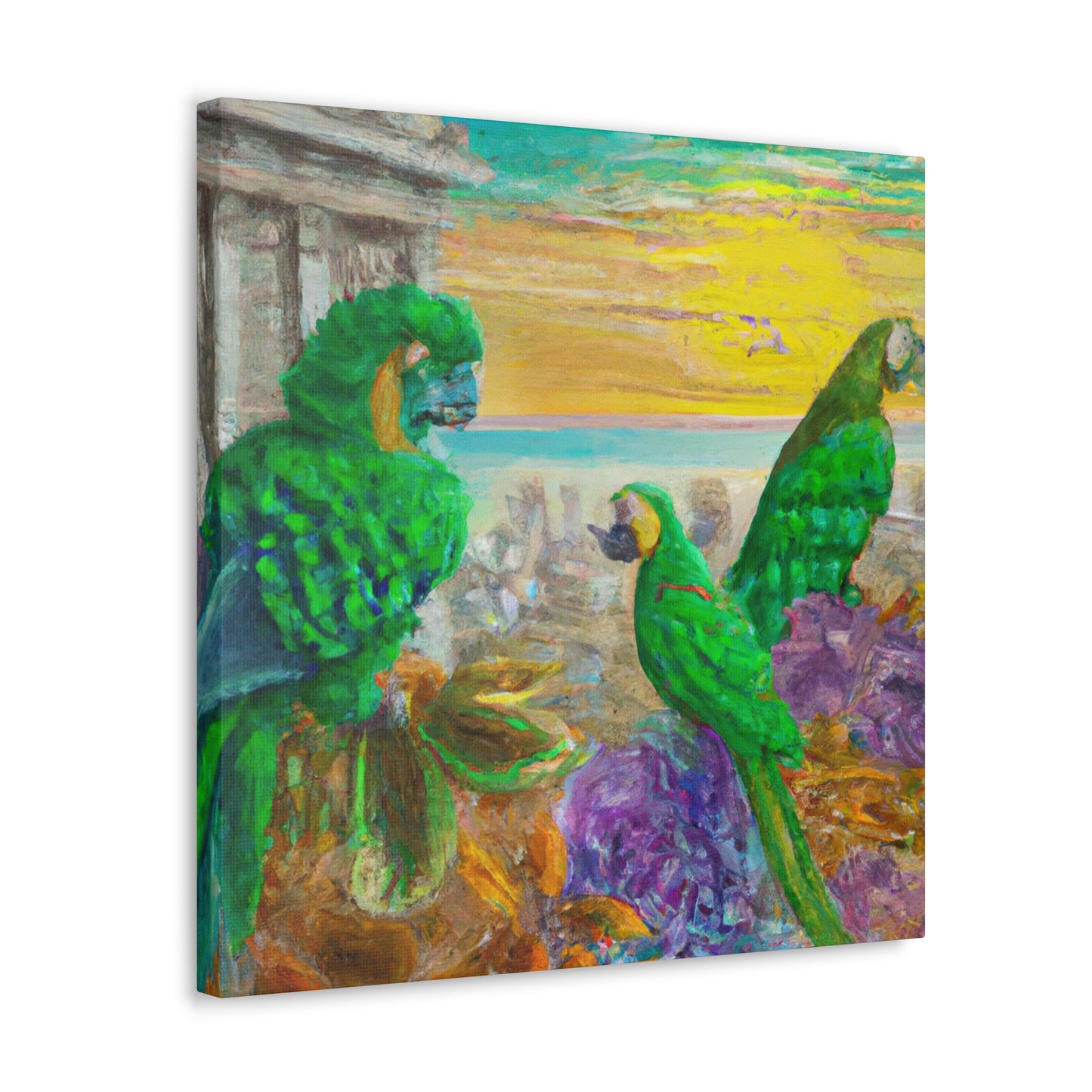 "Amazon Parrots in Splendor" - Canvas