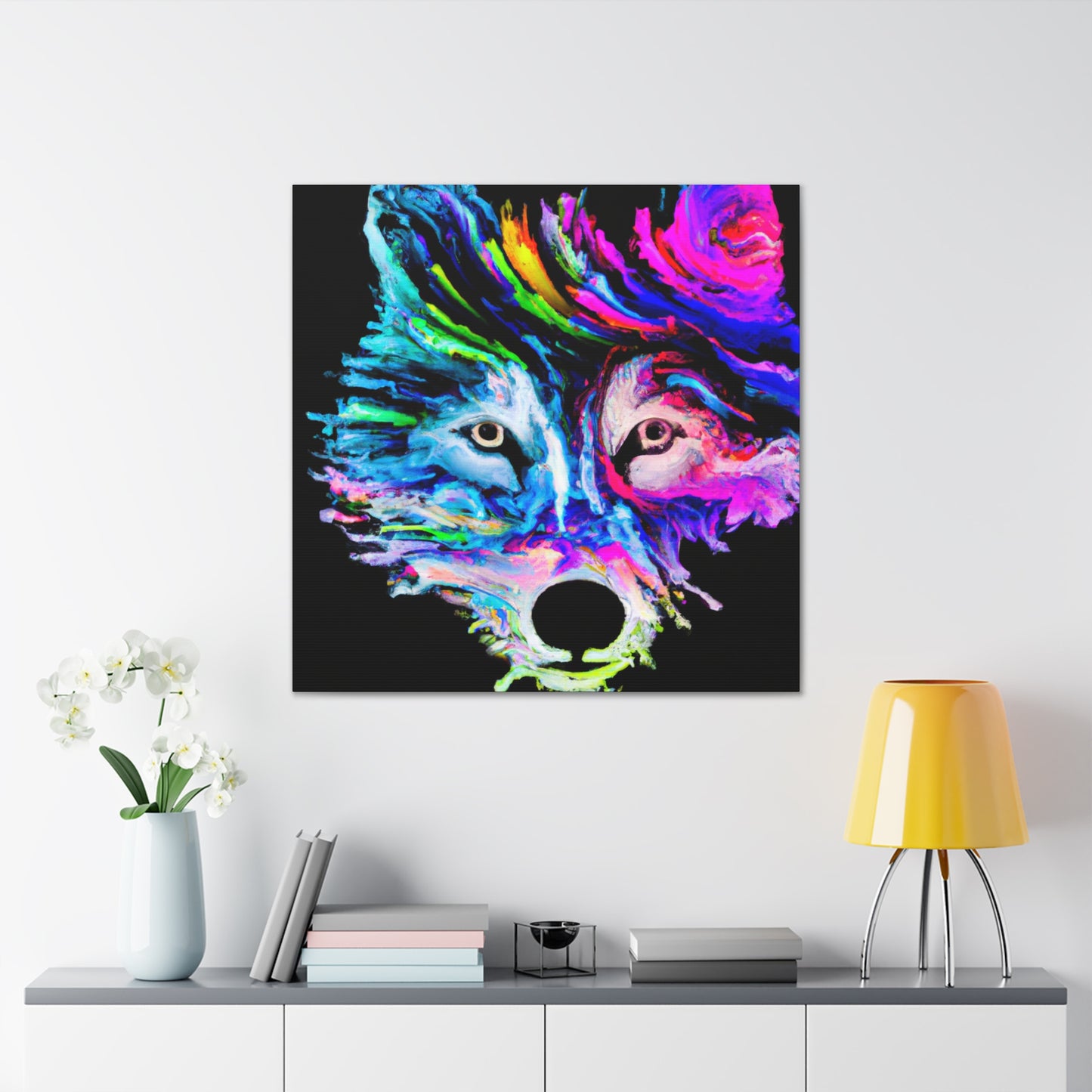 "Siberian Husky Reflection" - Canvas