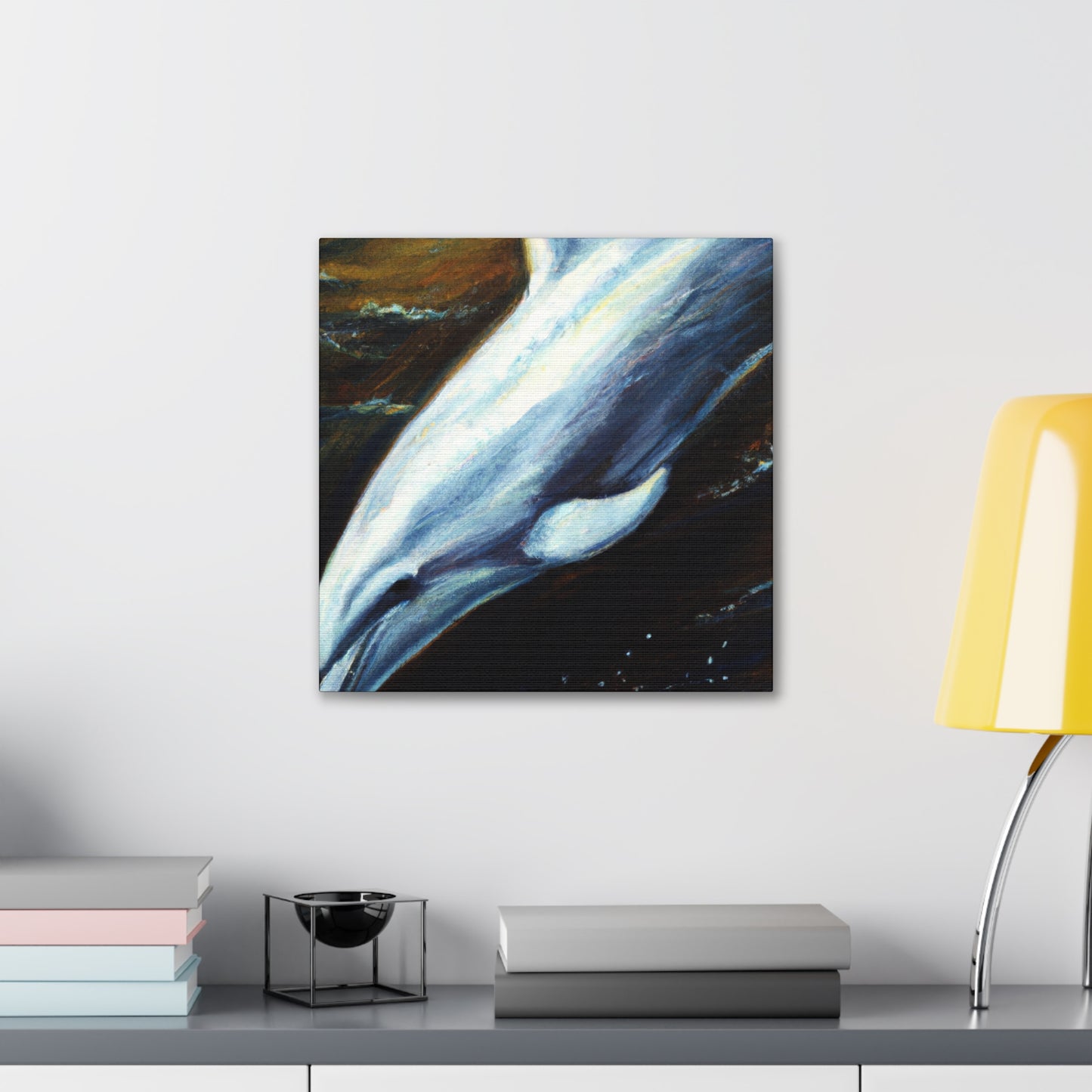 Dolphins in Emerald Seas - Canvas