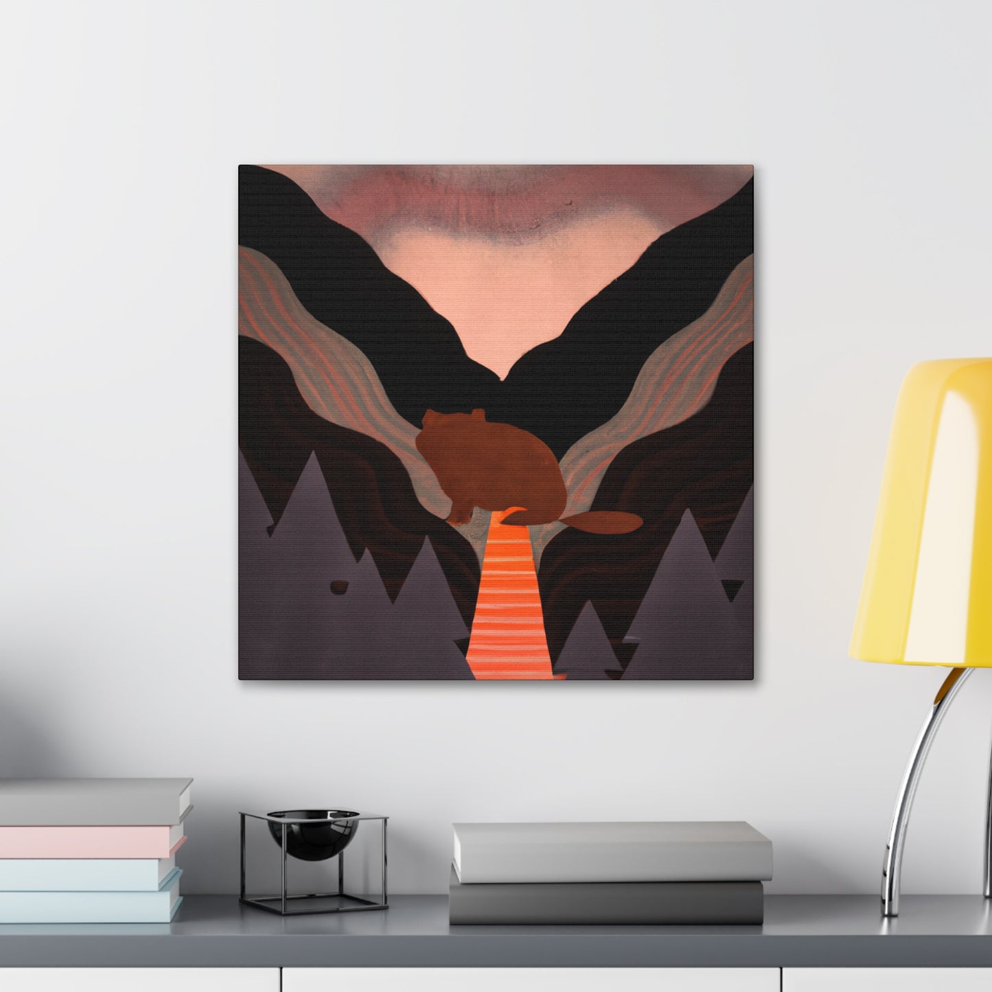 "Beaver in Art Deco" - Canvas