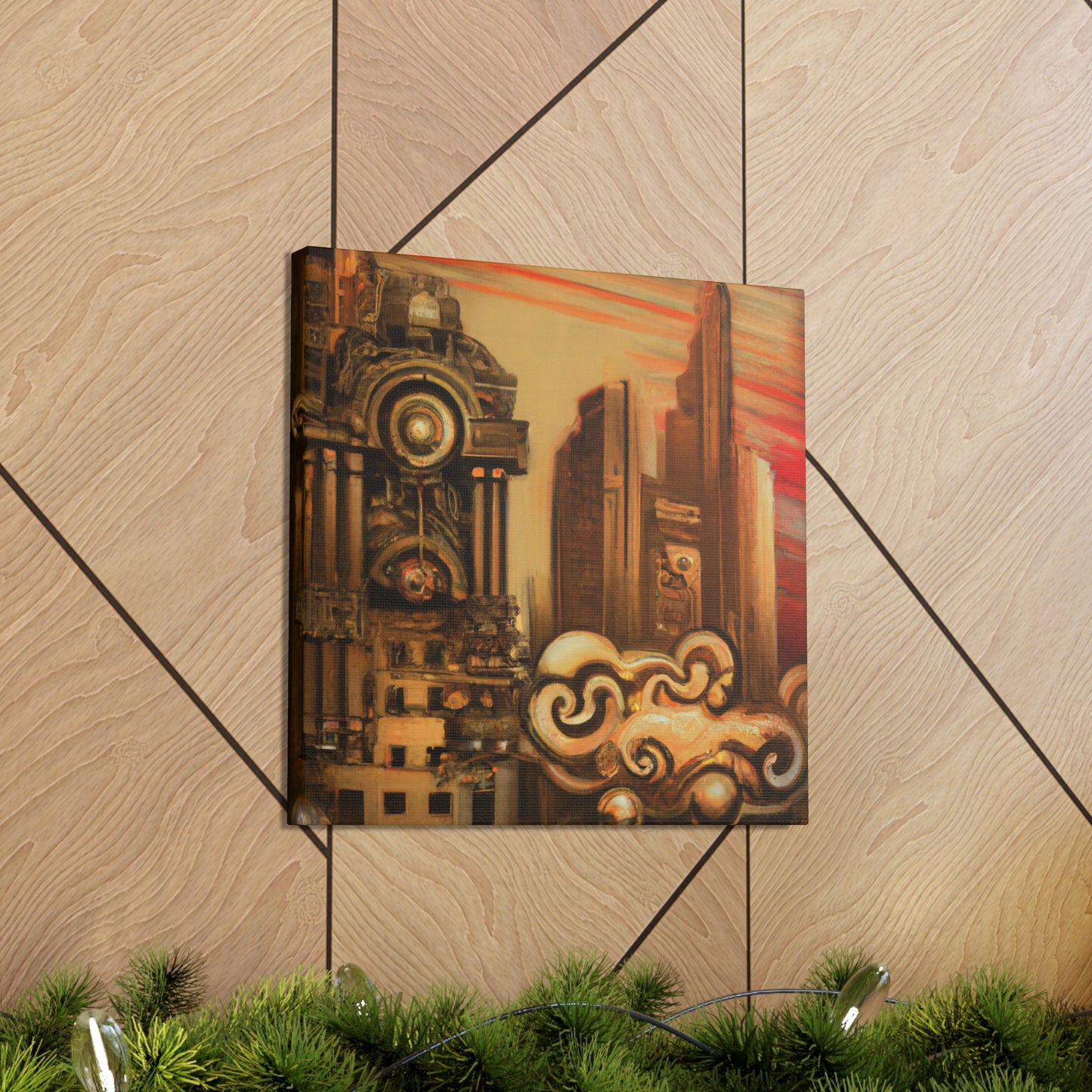 "Steampunk Art Deco Dream" - Canvas