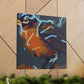 "American Robin, Ablaze" - Canvas