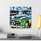 "Cars In Motion Painting" - Canvas