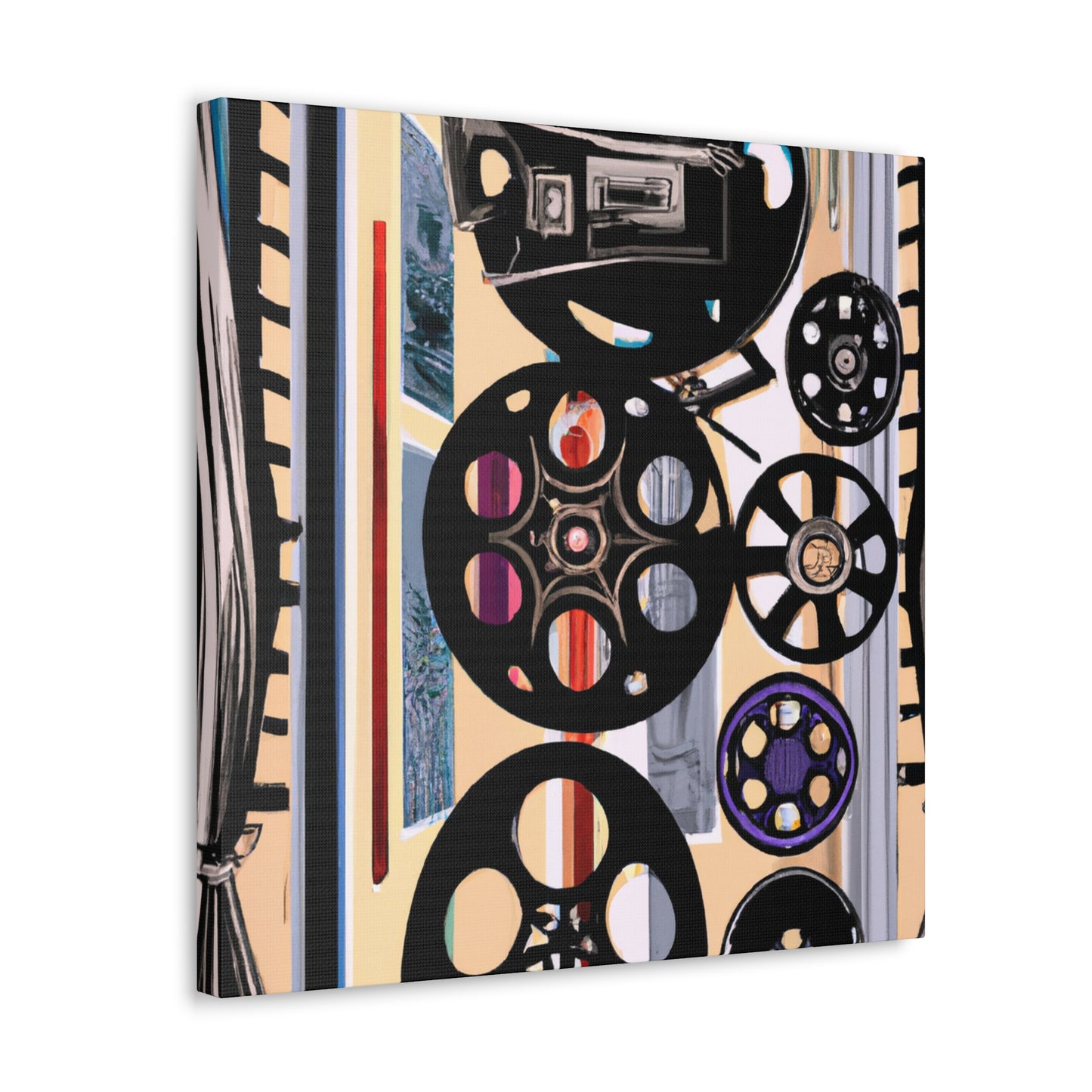 "Film Reels in Deco" - Canvas