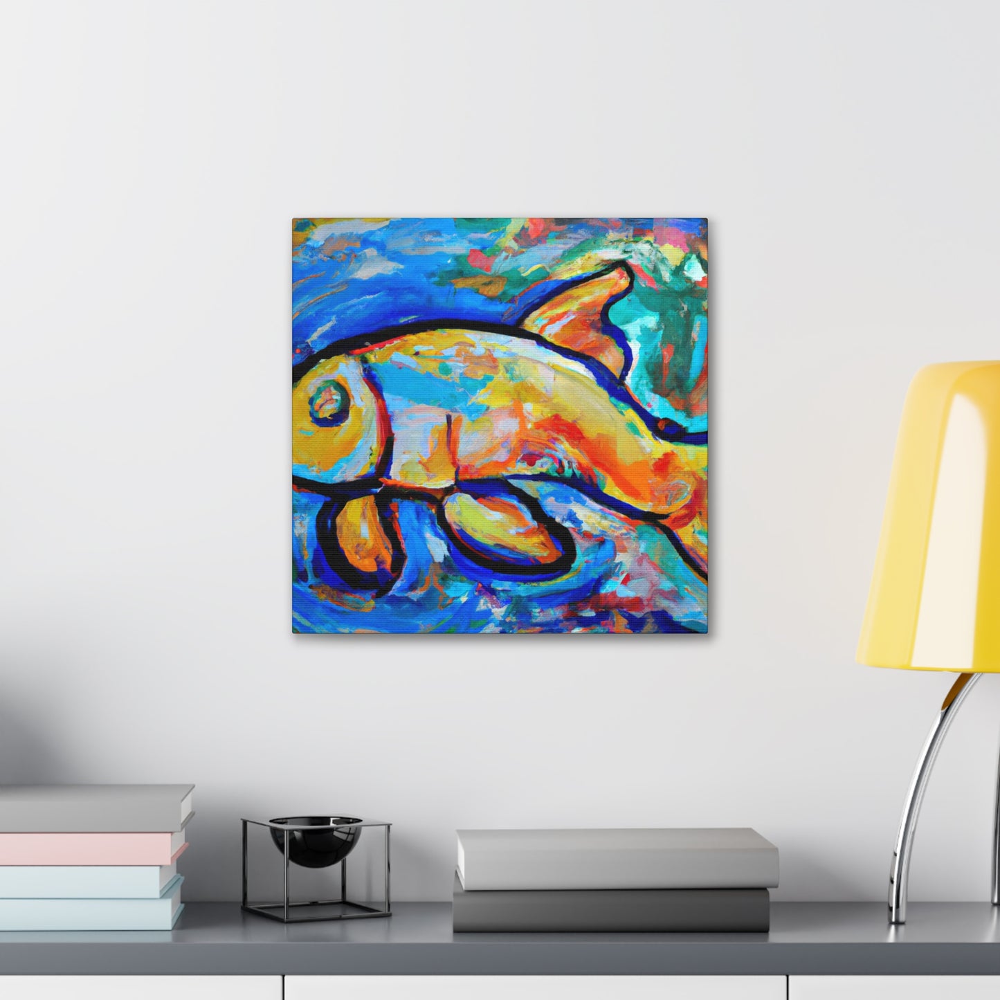 Rainbow Fish Abstracted - Canvas