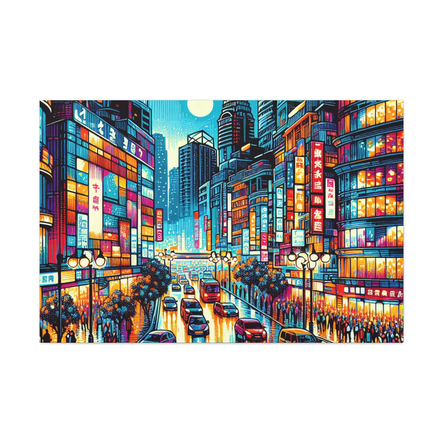 "Midnight Metropolis Mirage" - Canvas