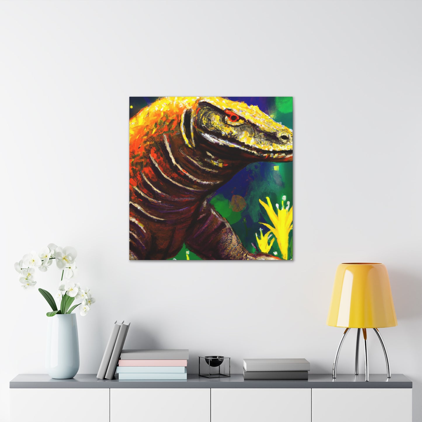 Komodo Dragon Majesty. - Canvas