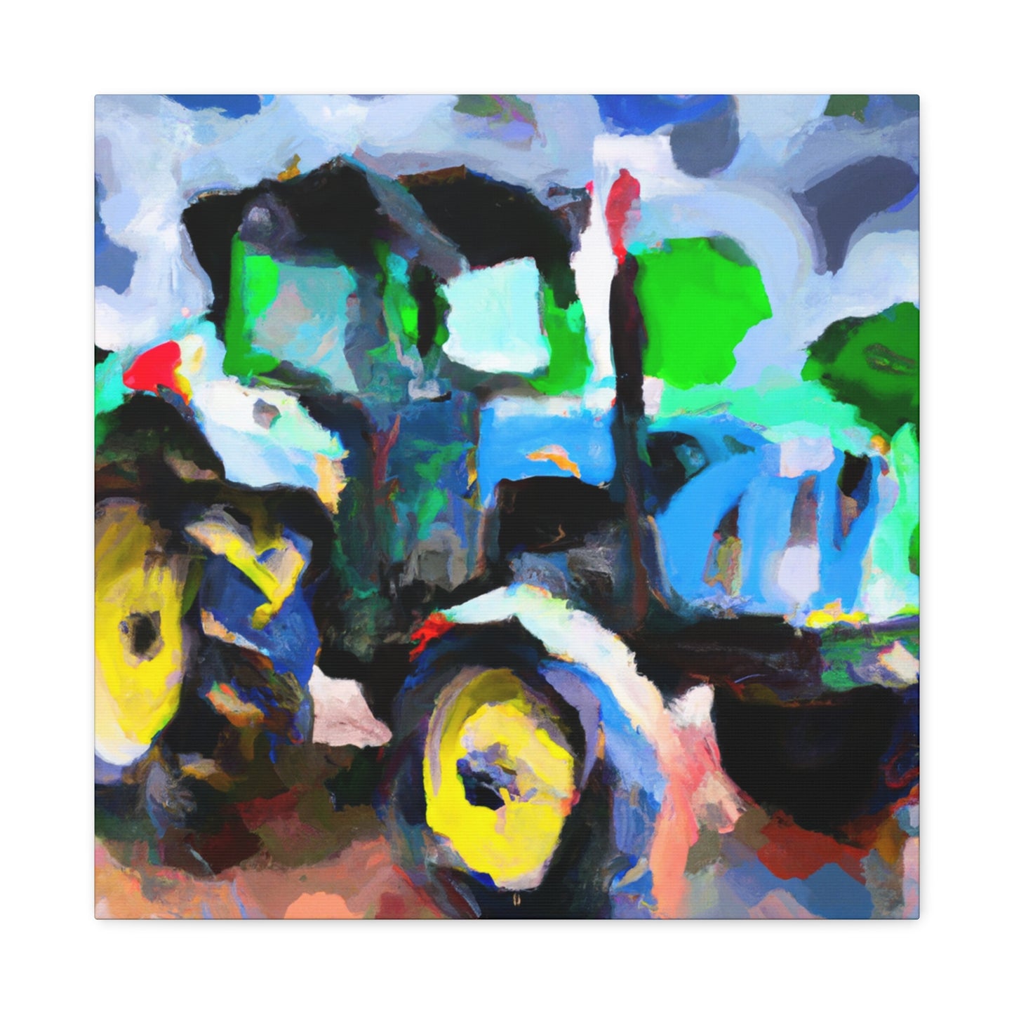 Tractor Abstract Expressionism - Canvas