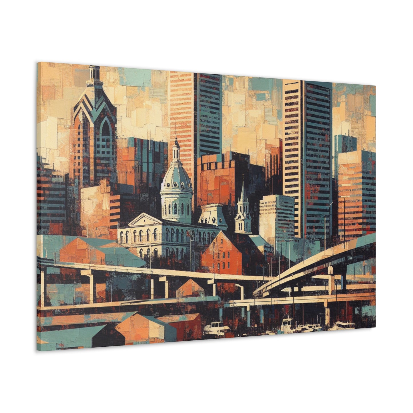 "Harbor City Vibrations" - Canvas