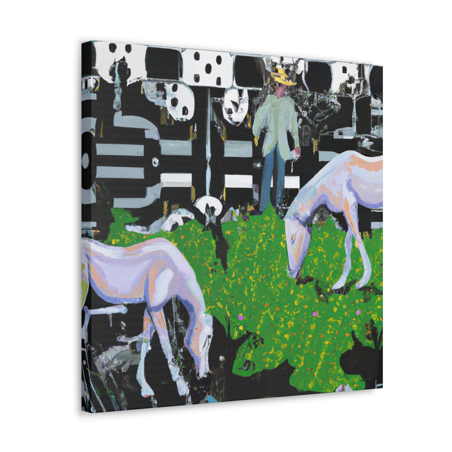 Majestic Grazing Horses - Canvas