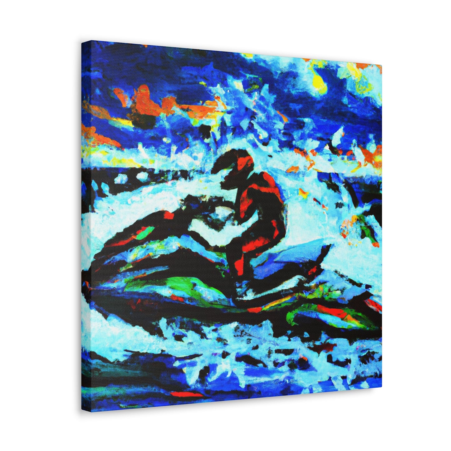 Jet Skiing Expressionism - Canvas