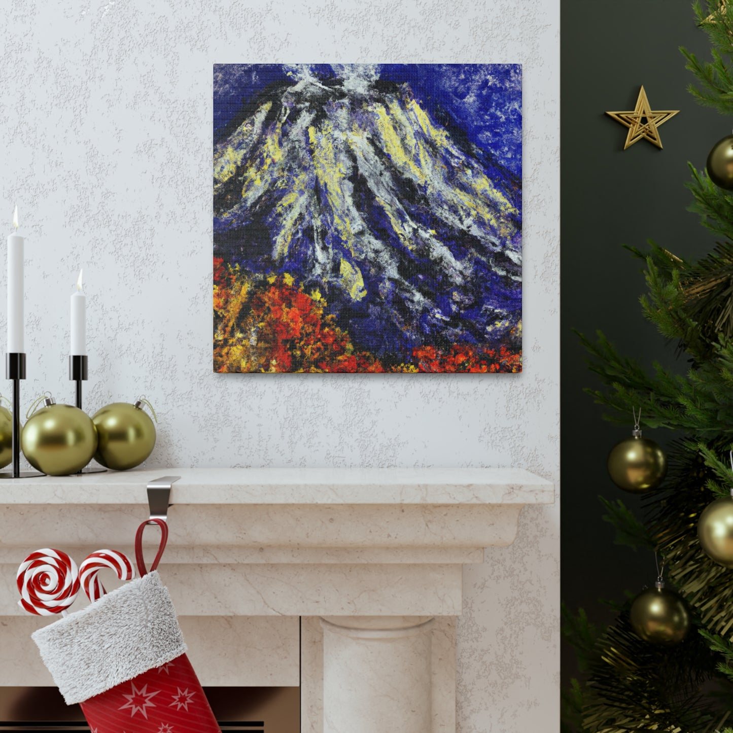 Volcano in Impressionism - Canvas