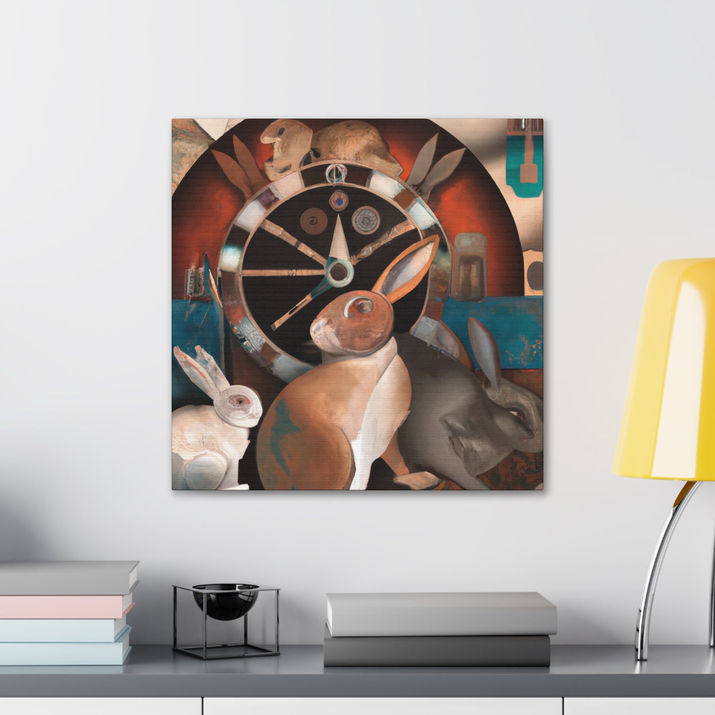 "Rabbit in Art Deco" - Canvas