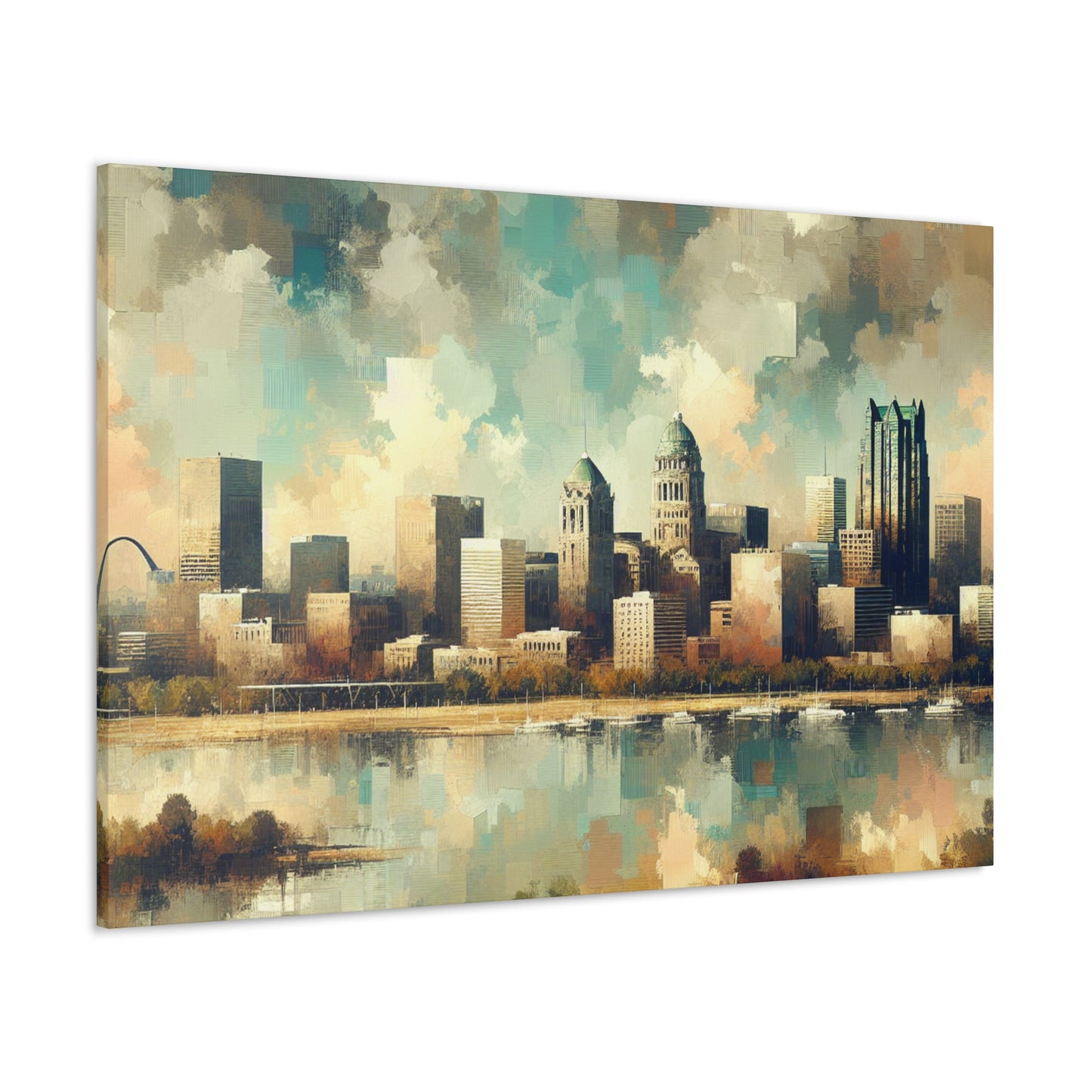 "Cityscape Symphony: St. Louis" - Canvas