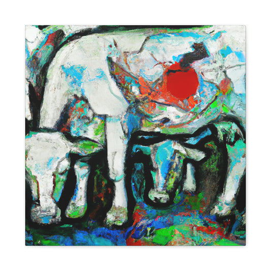 Cow's Abstract Tapestry - Canvas