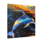 Dolphin Swim Seascape - Canvas