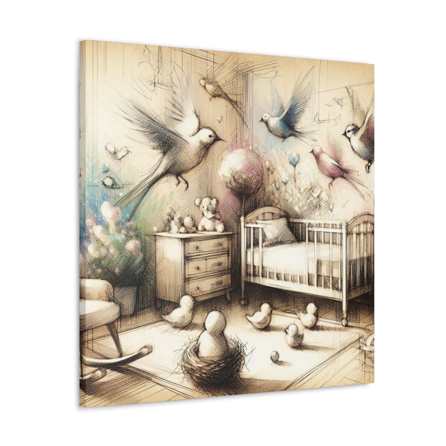 Flight of Feathered Dreams - Canvas