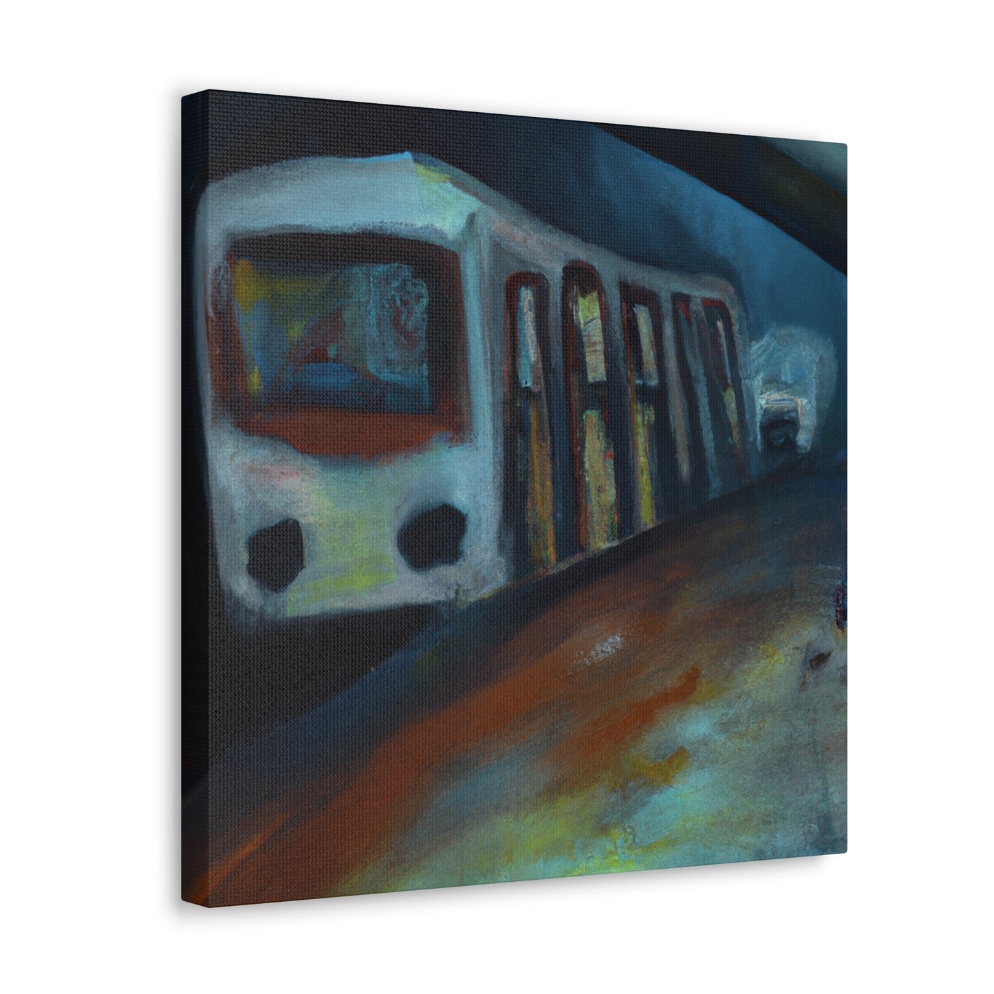 "Riding the Subway Train" - Canvas