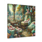 Whimsical Floral Enchantment - Canvas