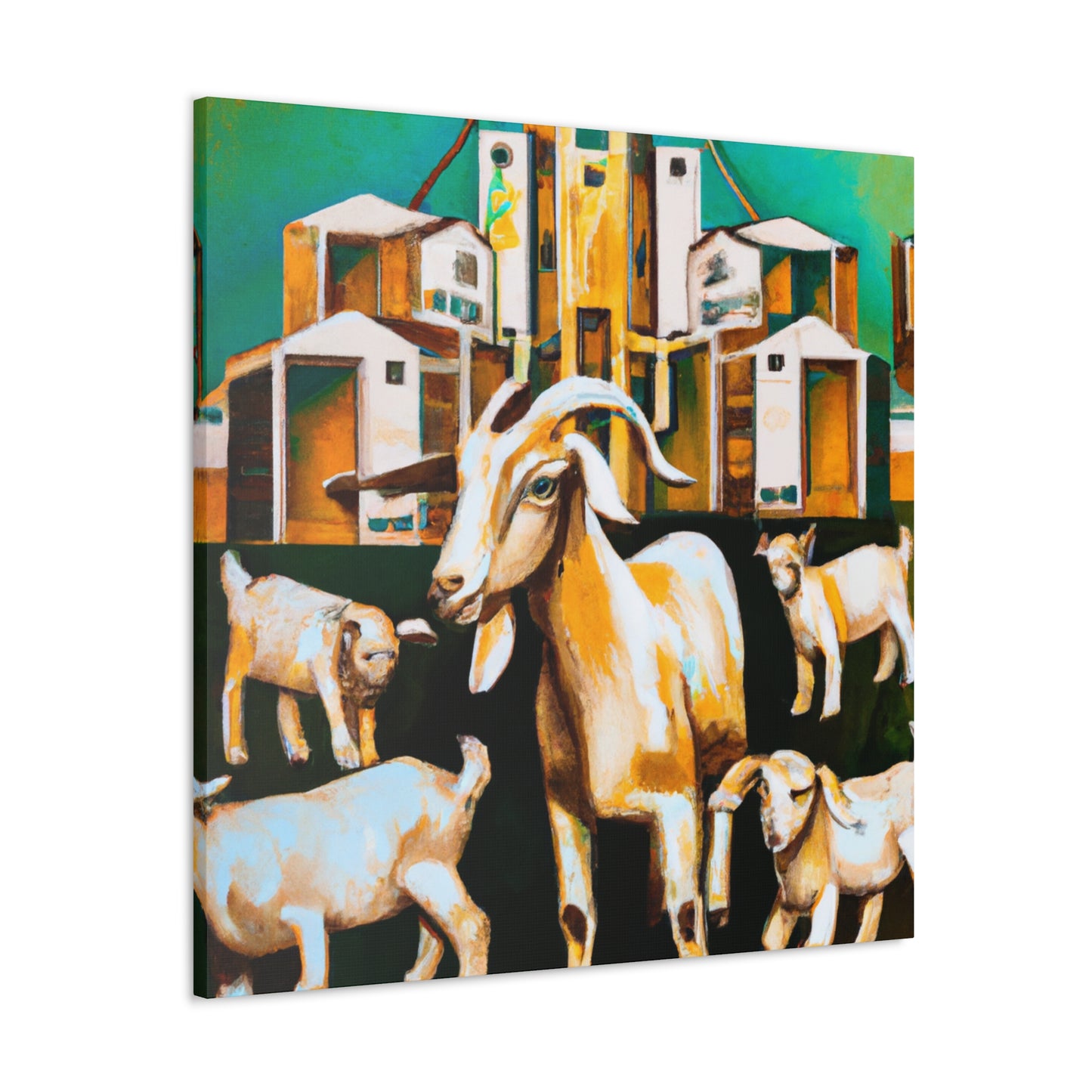 "Goat in Gilded Glory" - Canvas