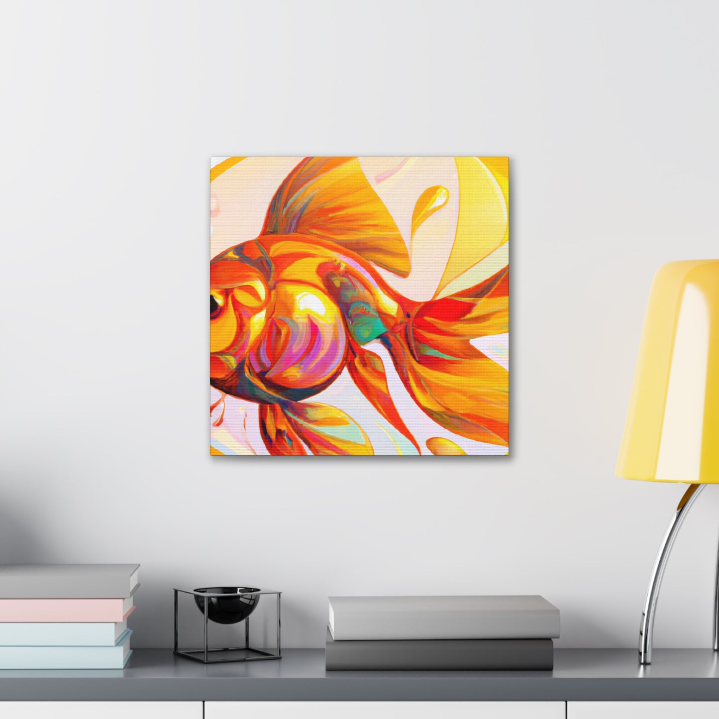 "Golden Fish Splendor" - Canvas