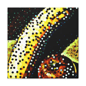 "Bananas in Pointillism" - Canvas