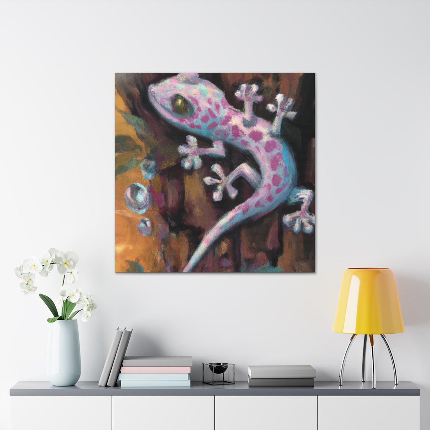 Gecko Inna Window. - Canvas