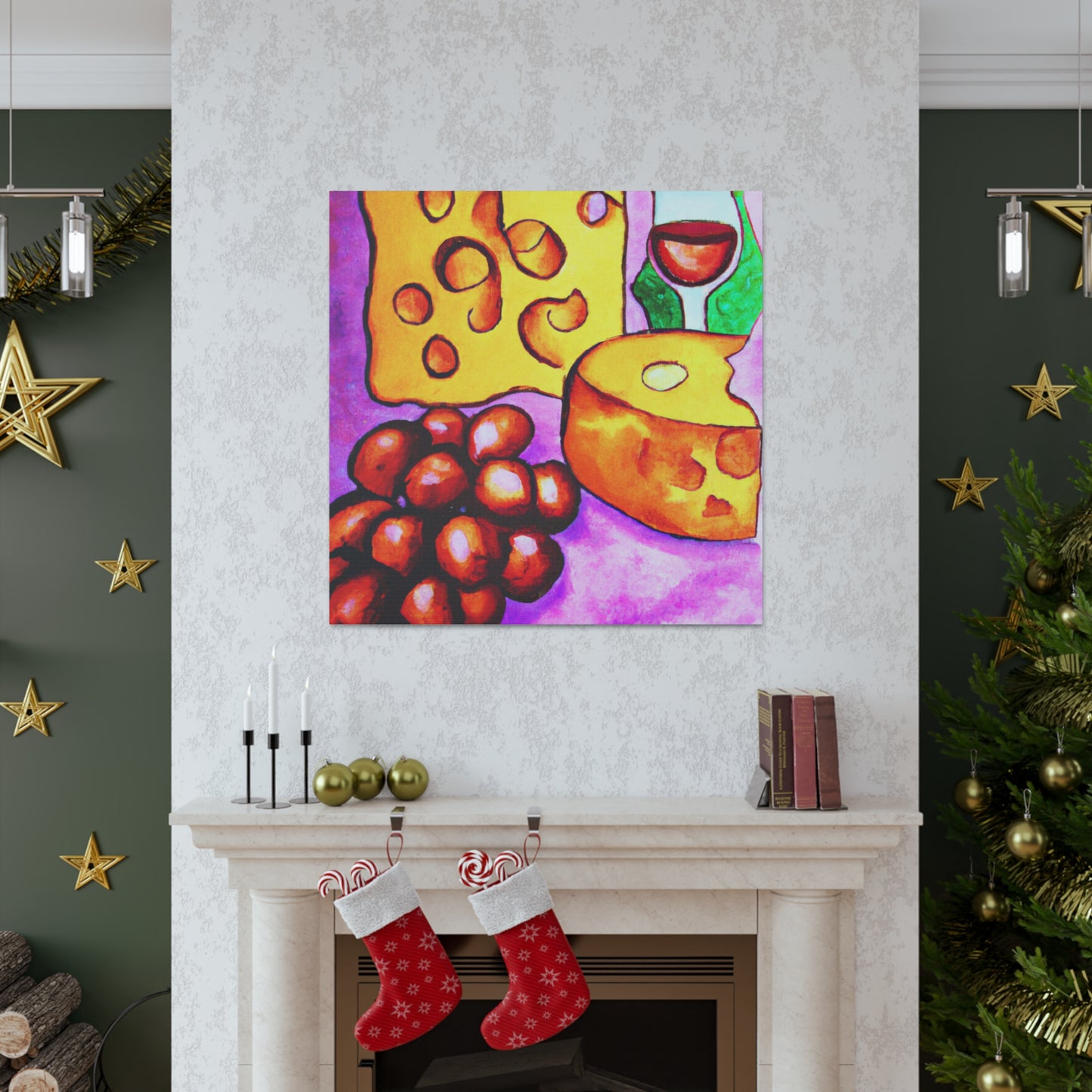 "Glorious Cheese and Grapes" - Canvas