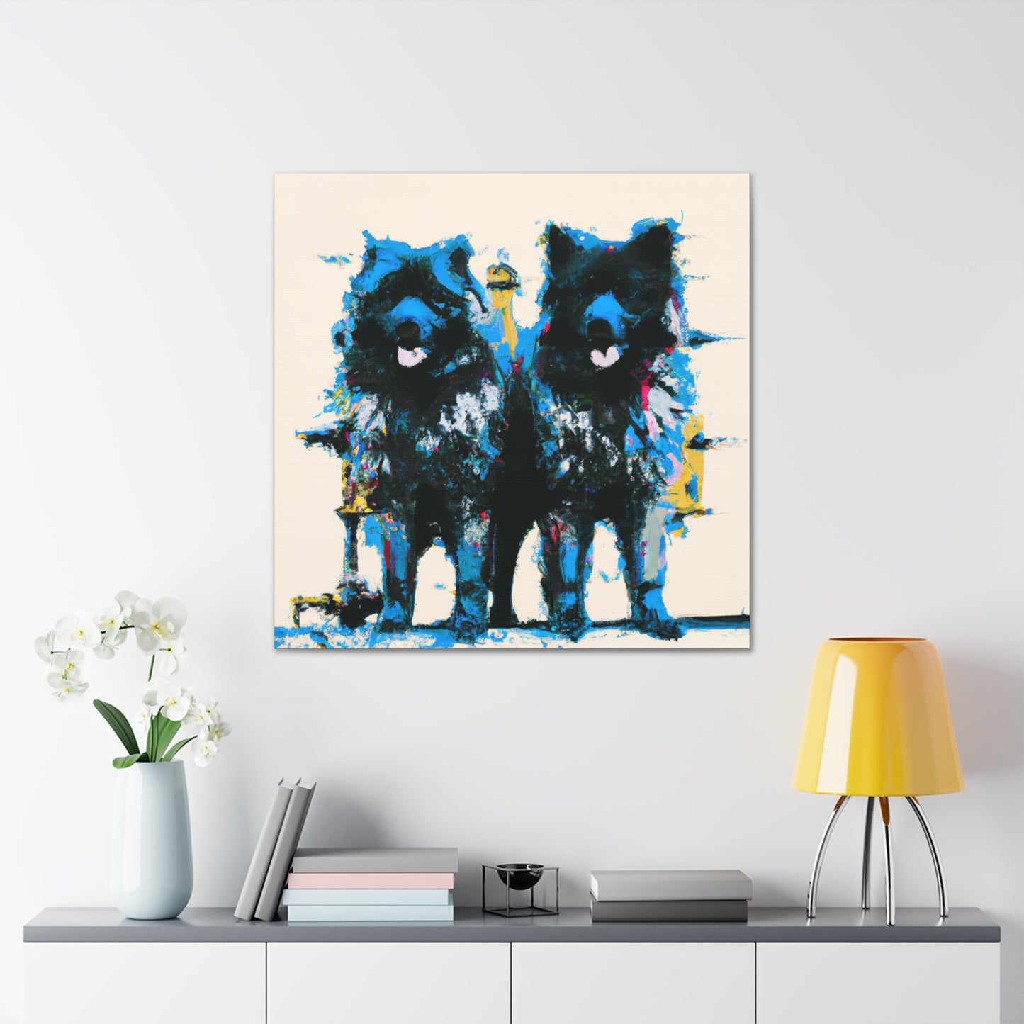 "Keeshond Through Time" - Canvas