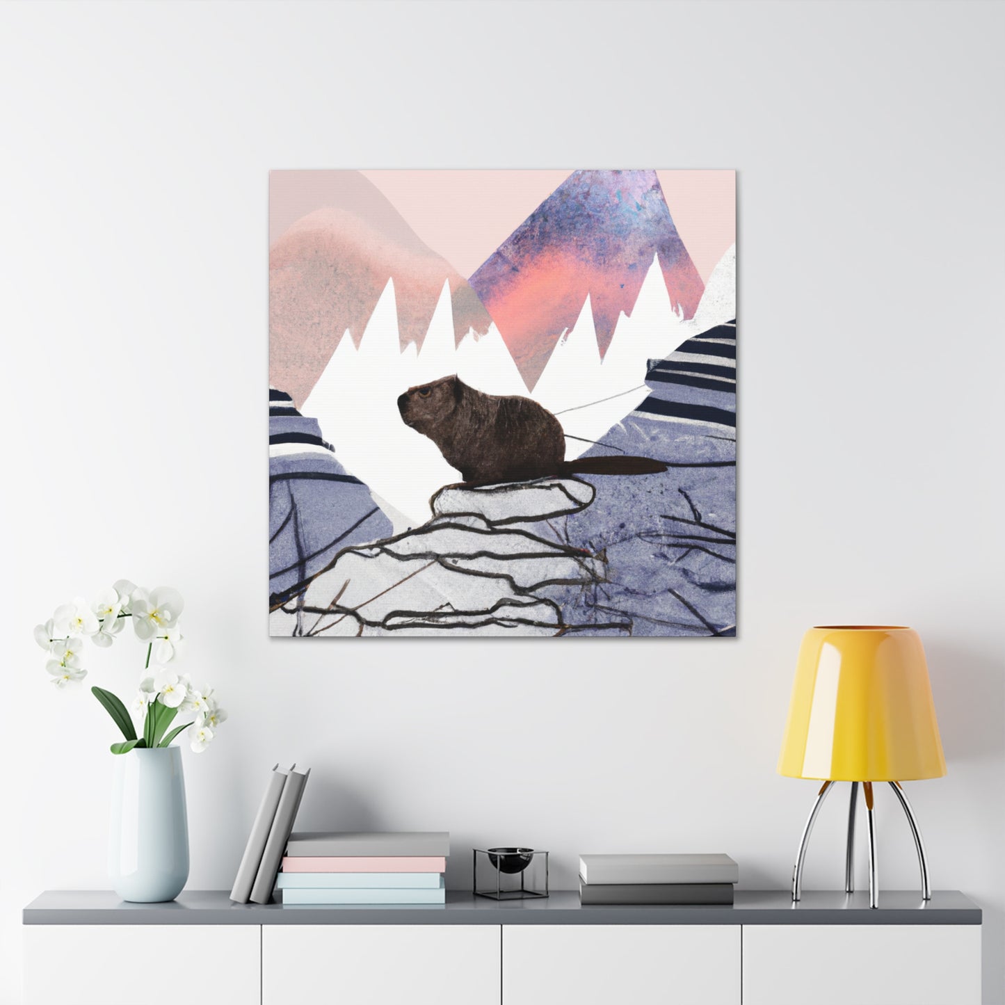 Beaver's Stillness Scene - Canvas