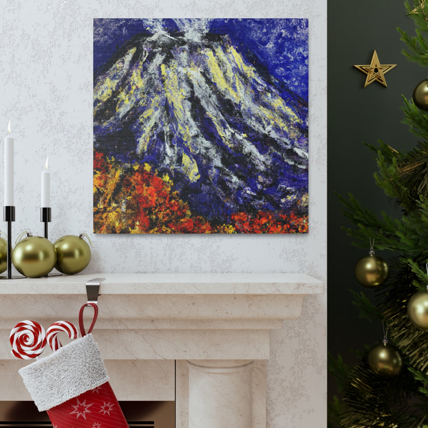 Volcano in Impressionism - Canvas